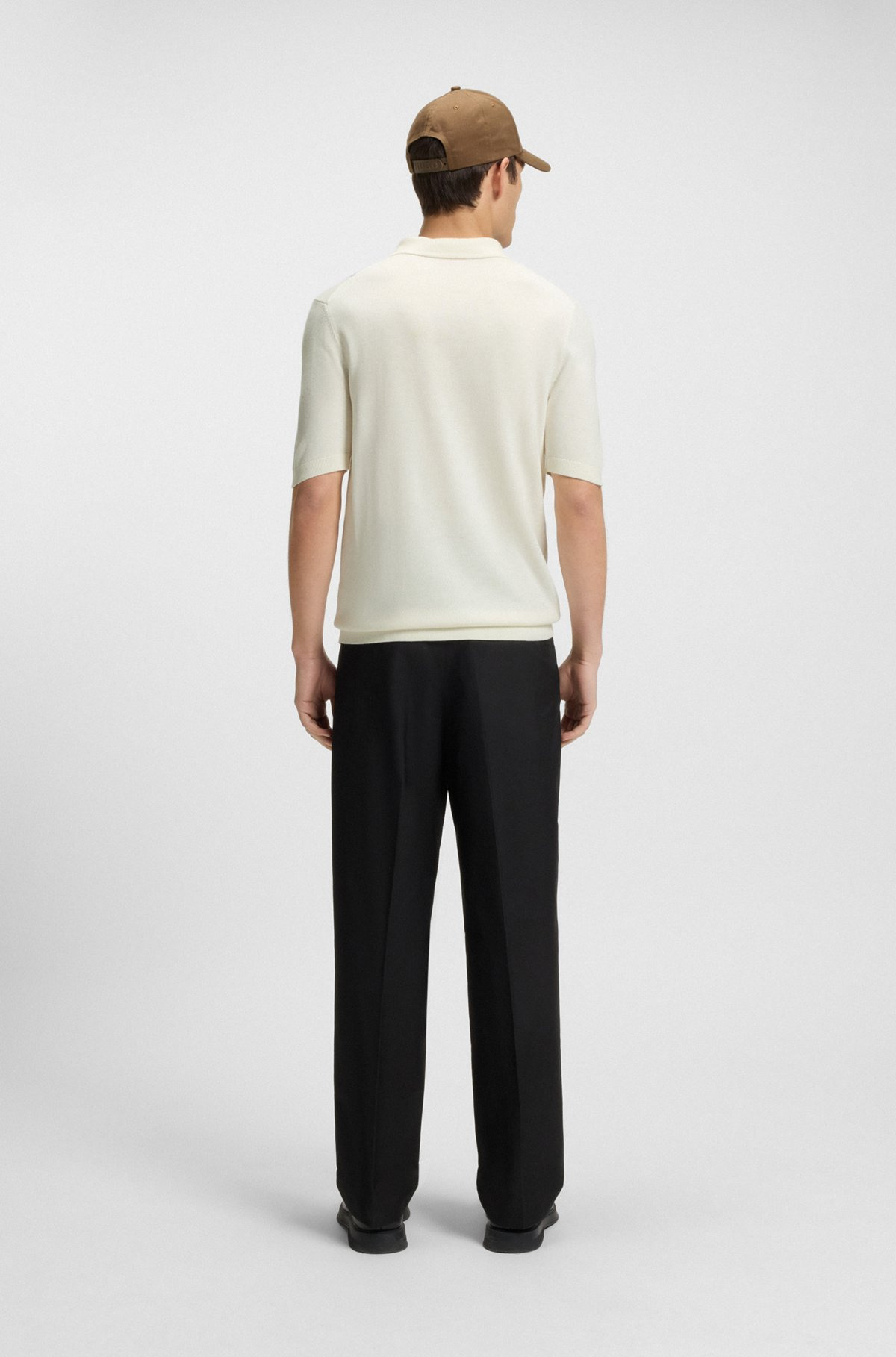 ZIP-NECK POLO SWEATER WITH VERTICAL STRIPES - 5
