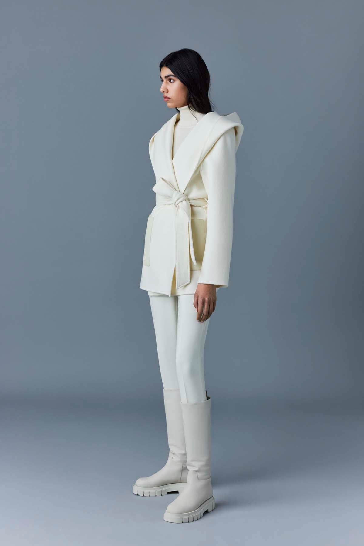 AZRA Double-face wool wrap coat - 5