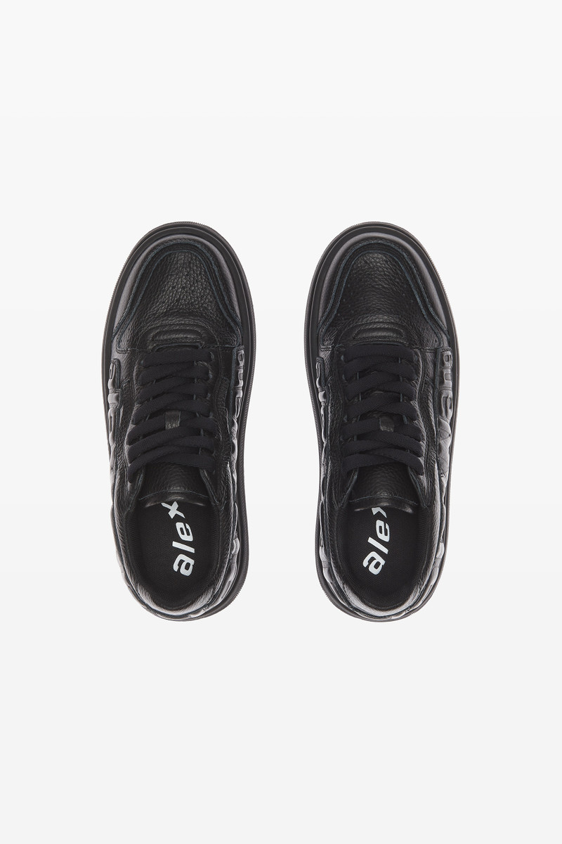 puff pebble leather sneaker with logo 6