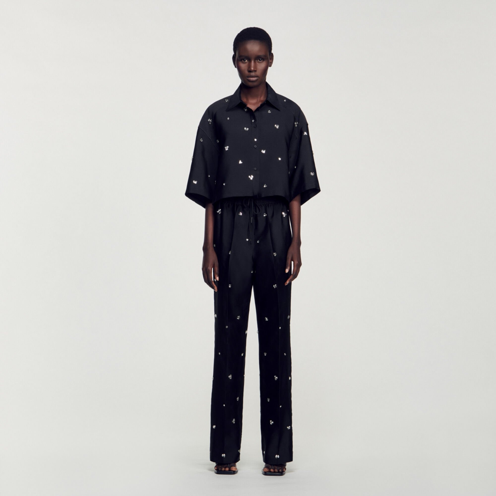 SHIRT EMBELLISHED WITH RHINESTONES - 8