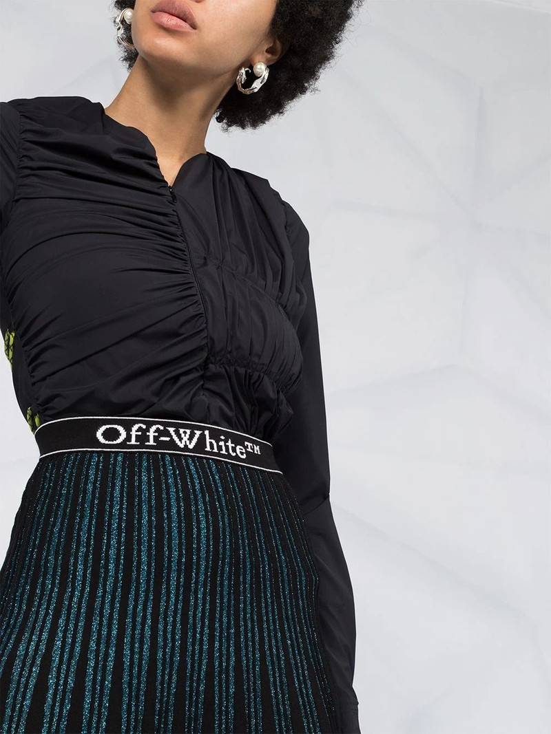 glitter-stripe pleated skirt 5