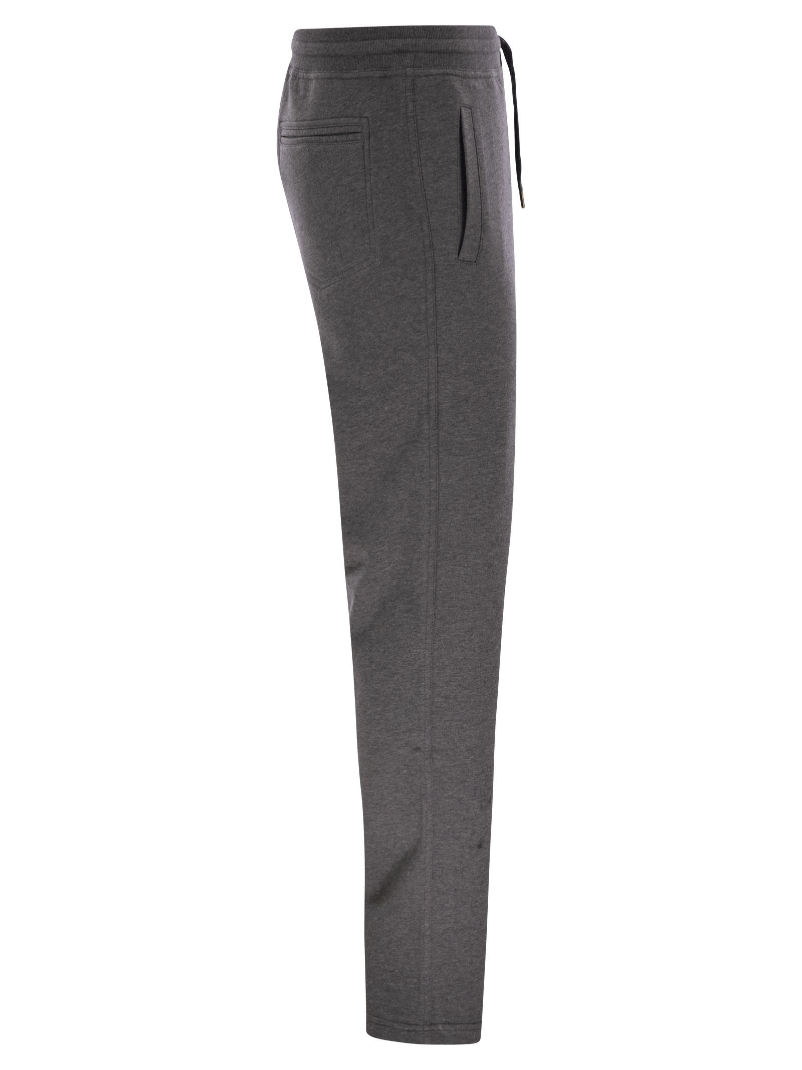 Brunello Cucinelli Men Techno Cotton Fleece Trousers - 3
