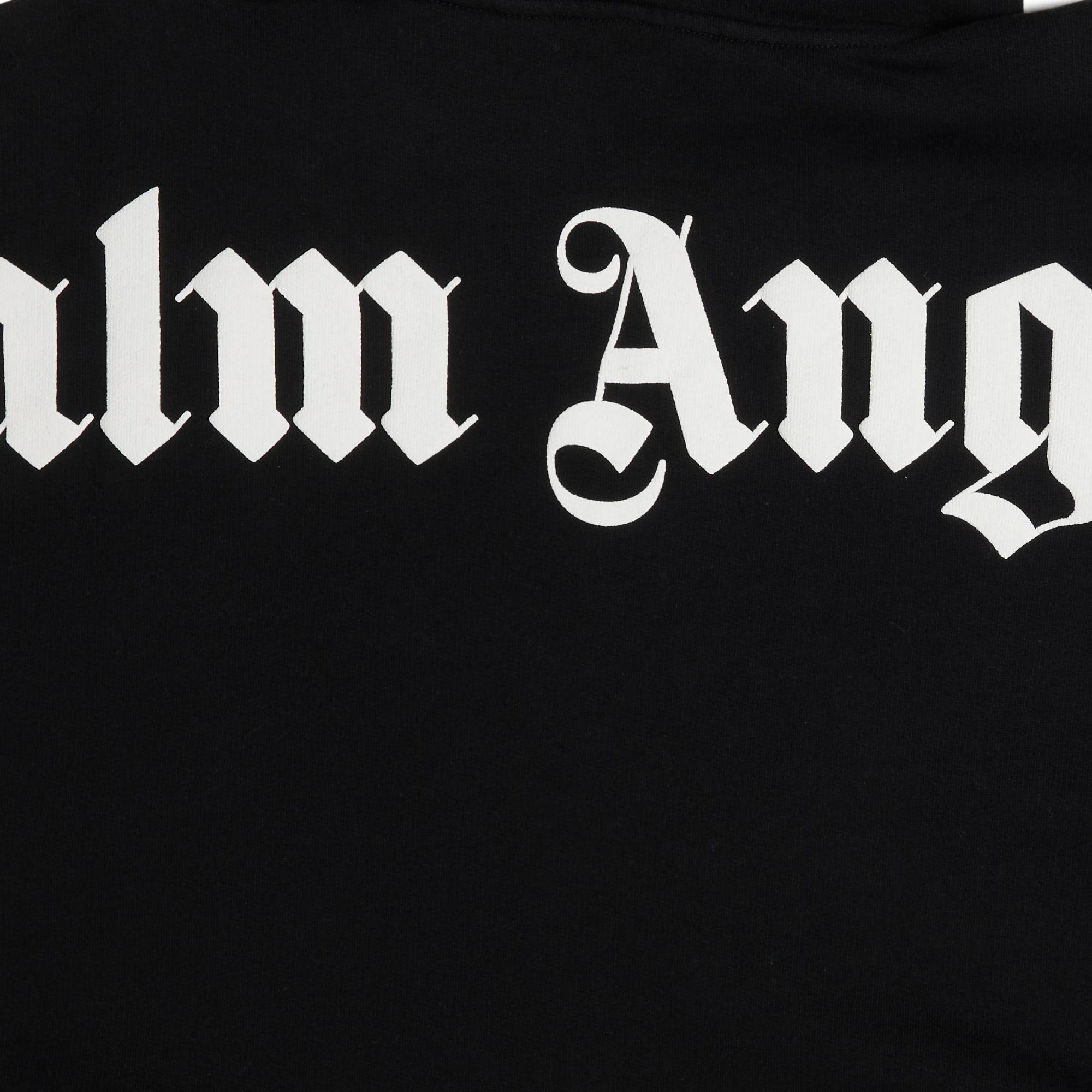 Palm Angels Classic Logo Over Hoodie 'Black/White' - 3