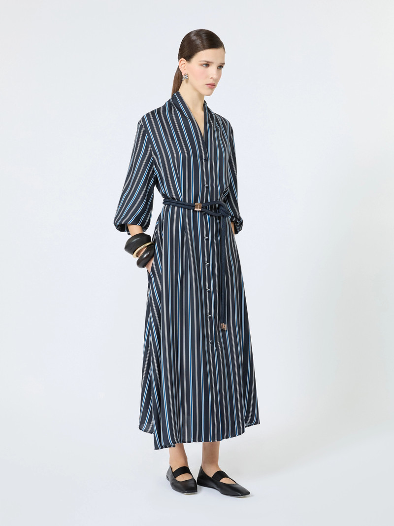Max Mara TAURO Printed twill shirt dress - ULTRAMARINE outlook