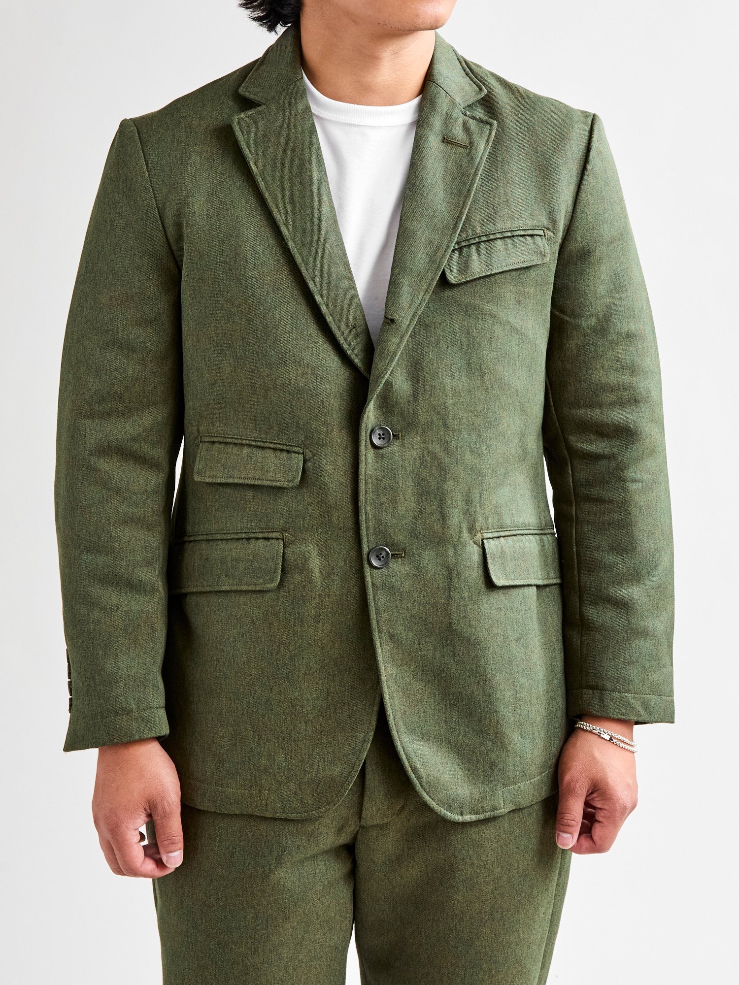 Melange Twill Andover Jacket in Olive - 2