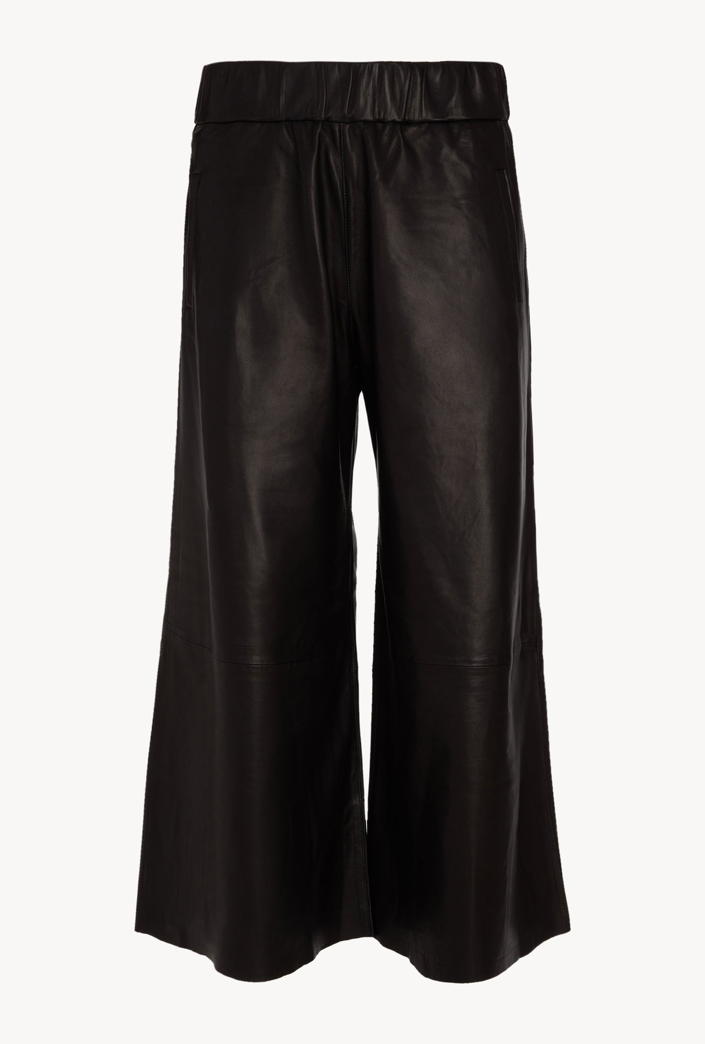 BLACK LEATHER CULOTTE - 5