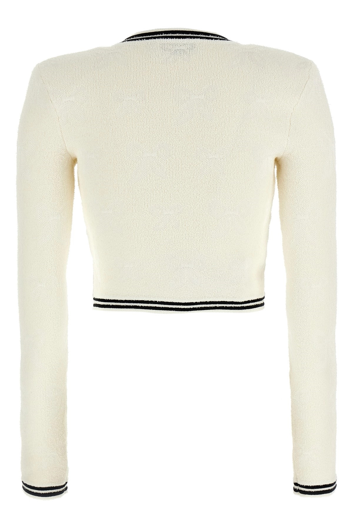'Cream Bow Jacquard' cardigan - 3