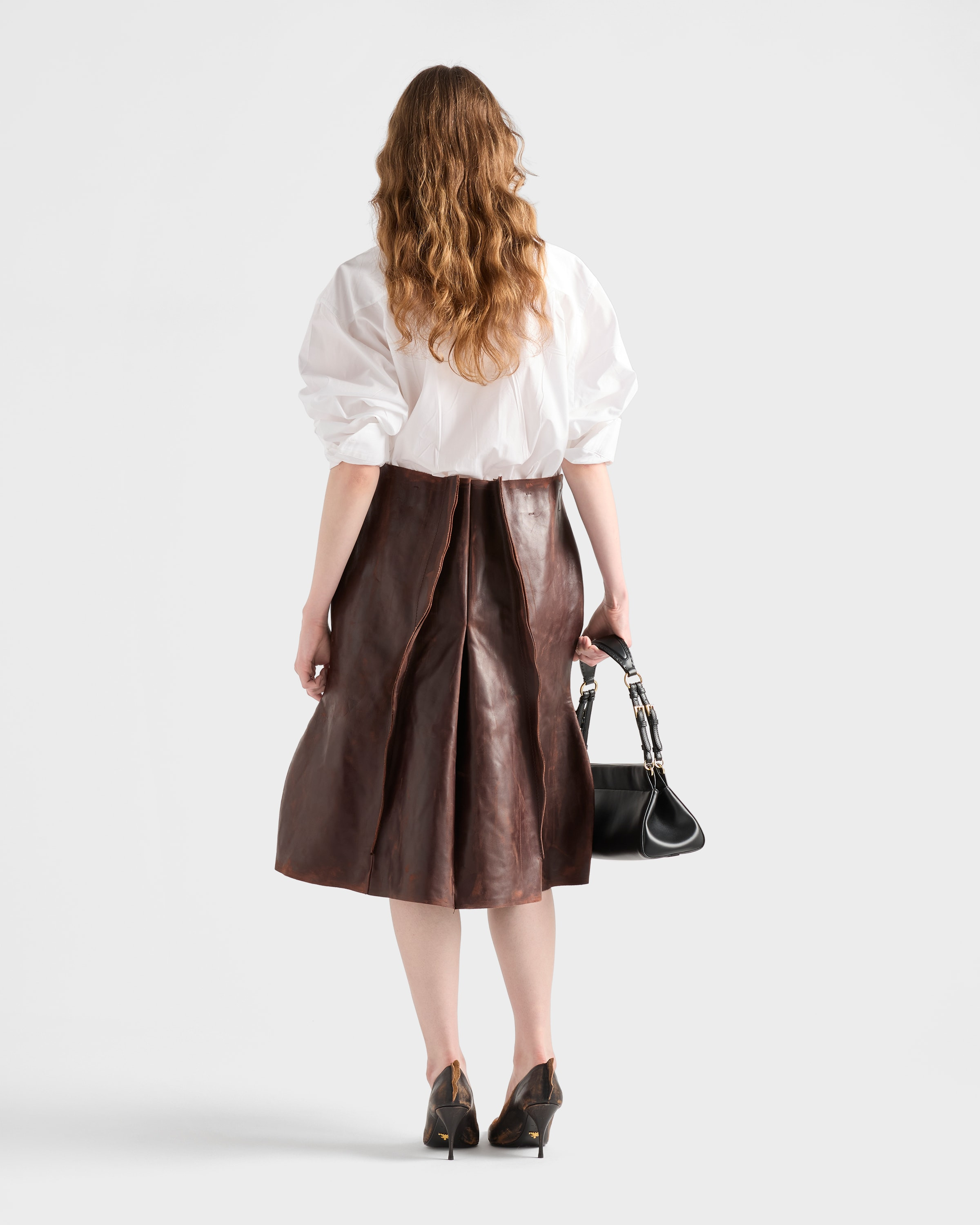 Leather midi-skirt - 5