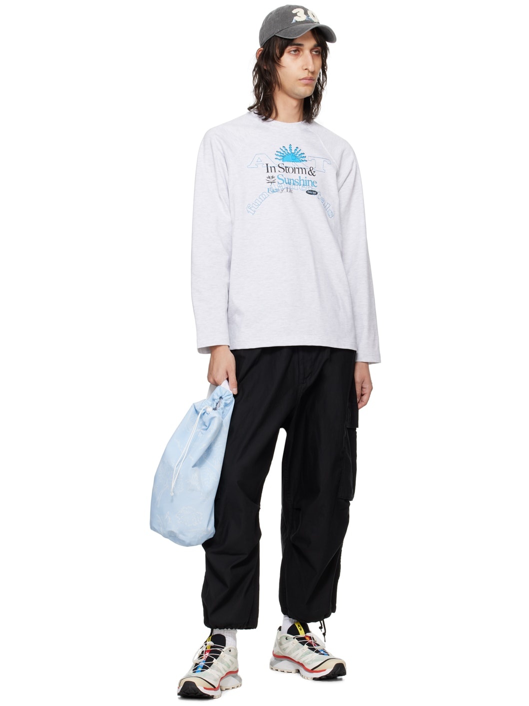 Blue Drawstring Sport Bag - 4
