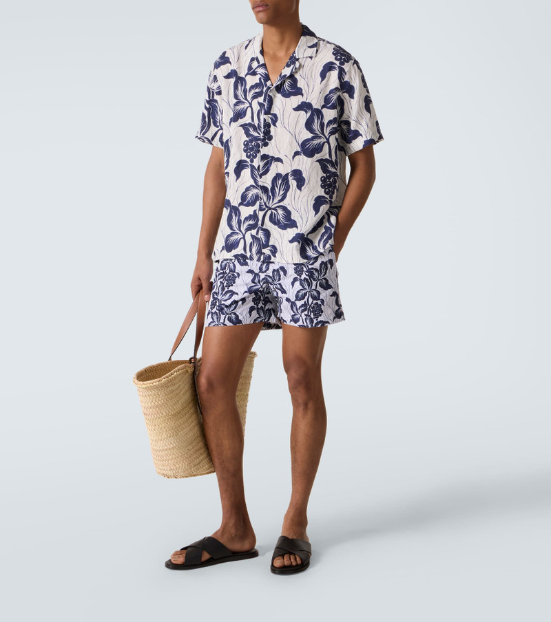 ORLEBAR BROWN Maitan floral linen bowling shirt outlook