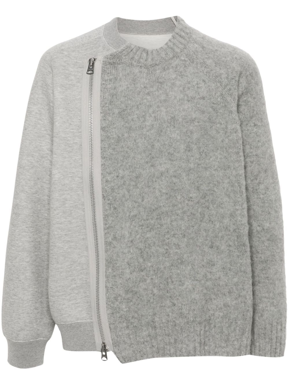 panelled-design sweatshirt - 1