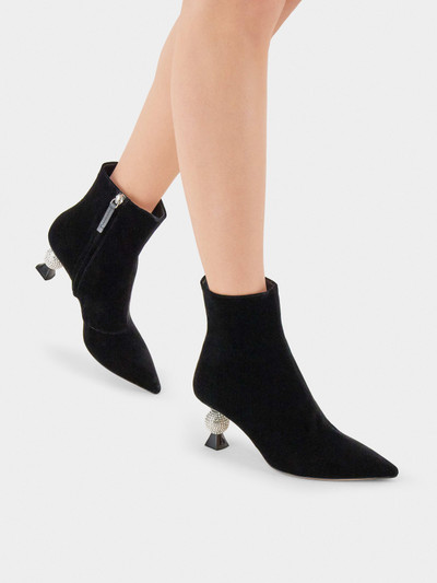 Roger Vivier Vivier Marlène Strass Booties in Velvet outlook