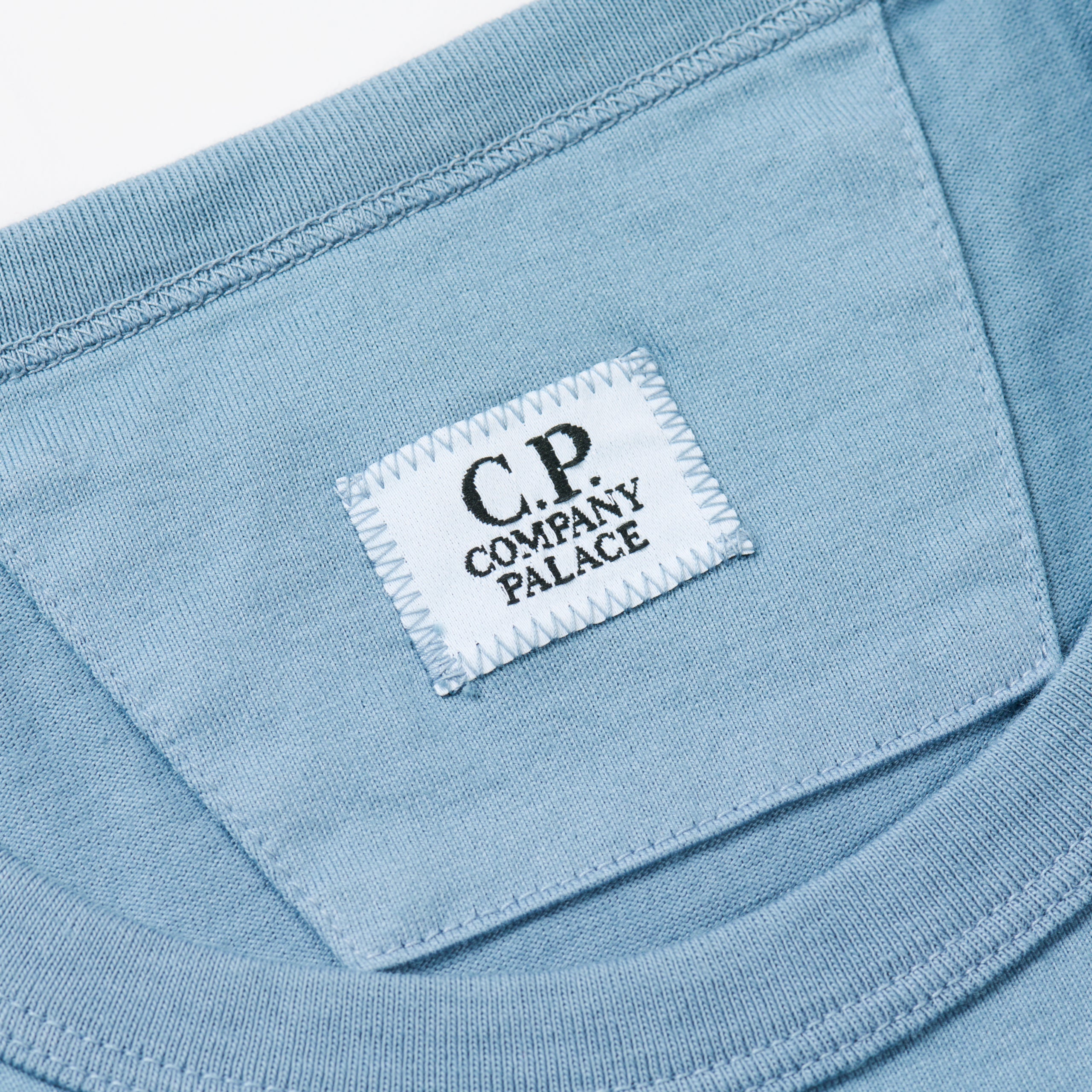 PALACE C.P. COMPANY MERCERIZED JERSEY 30/2 TWISTED T-SHIRT BLUE - 2