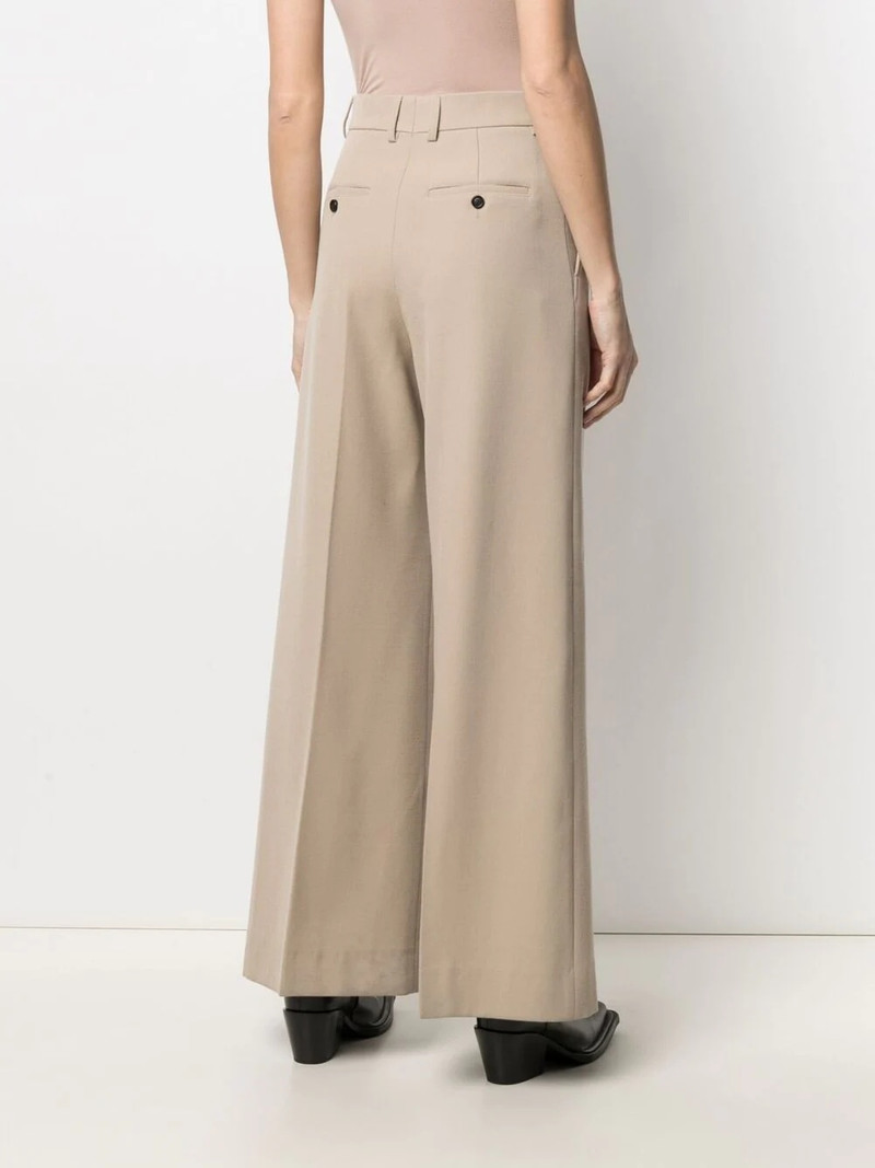 high-waisted flared 모직 바지 4