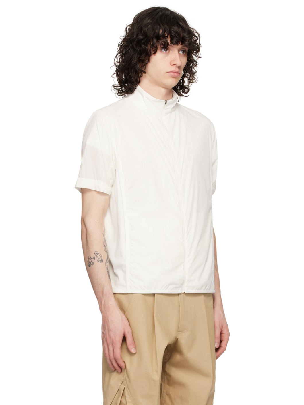【関税込み】HYEIN SEO オフホワイト ダブルレイヤー コート HYEIN SEO White Convertible Track Jacket | REVERSIBLE