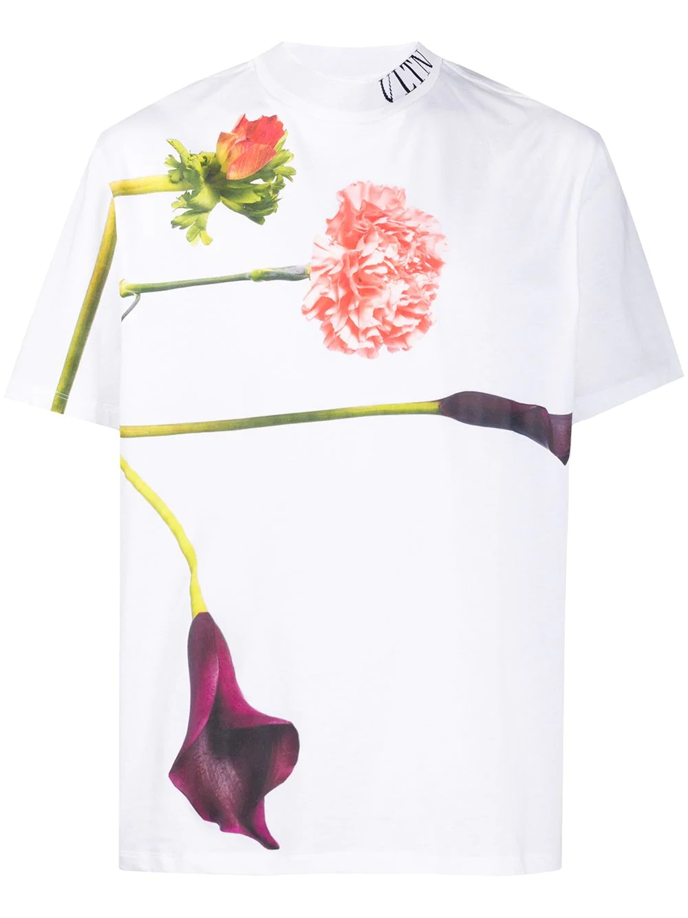 floral print T-shirt - 1