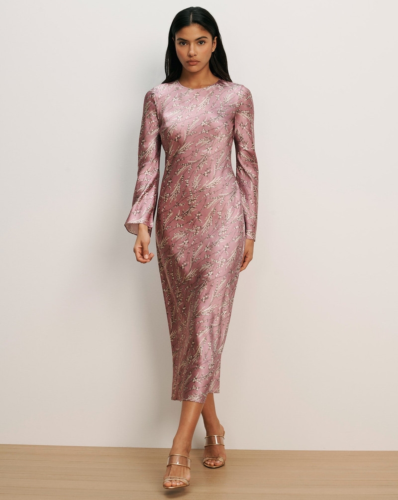 VERONICA BEARD GEMMA SILK-BLEND MIDI DRESS outlook