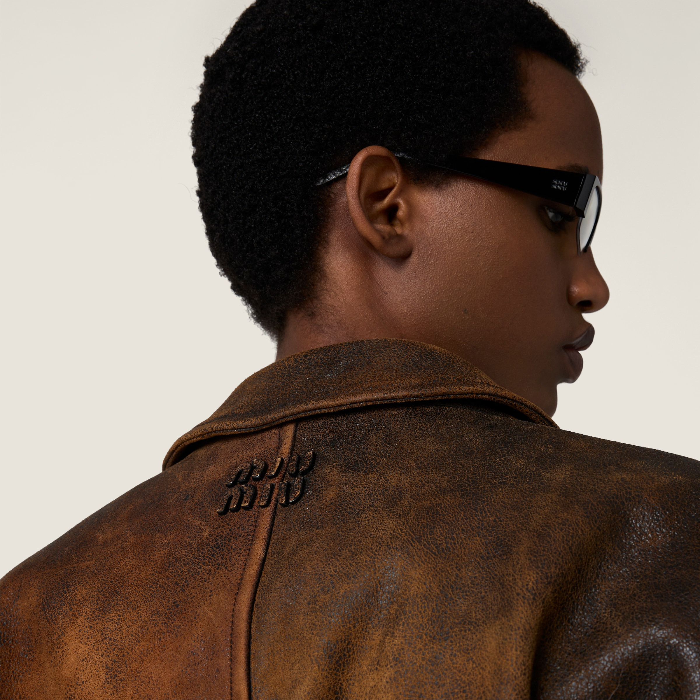 Waxed suede leather jacket - 6