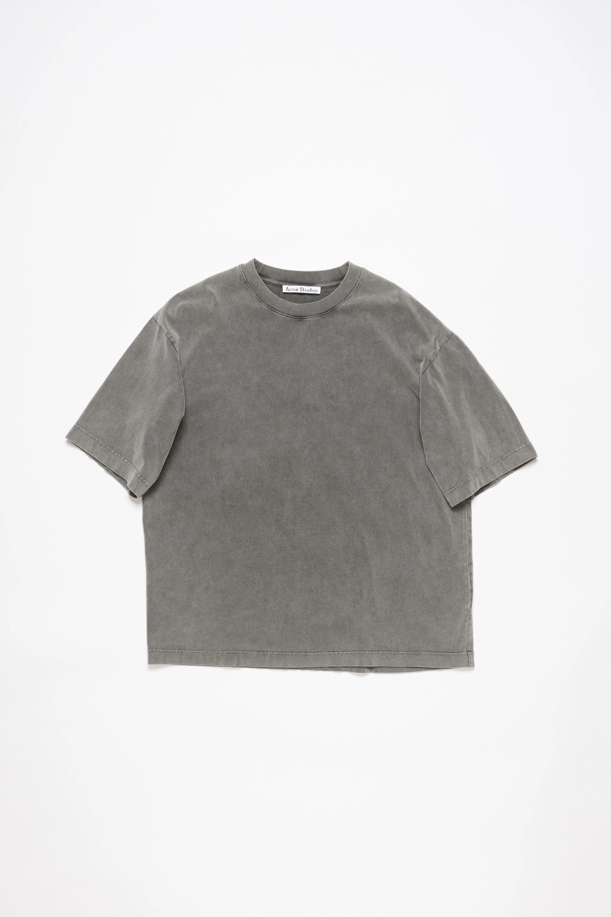 Crew neck t-shirt - Relaxed unisex fit - Faded black - 6