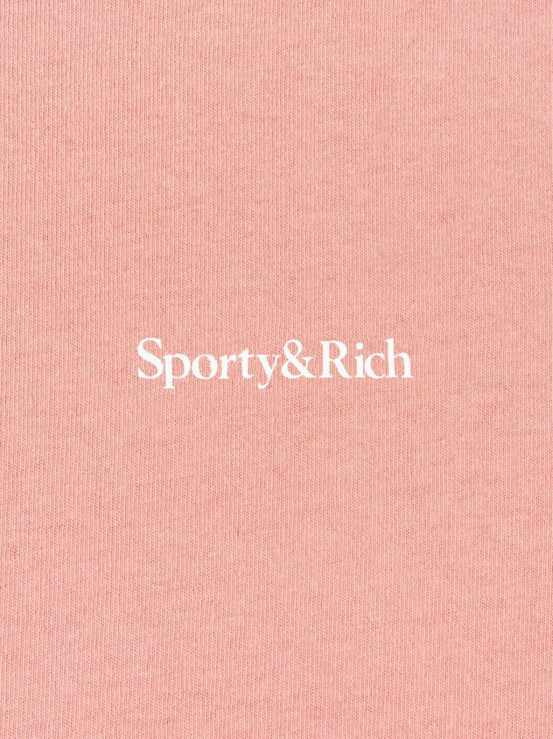Sporty & Rich logo-print crew-neck sweatshirt outlook