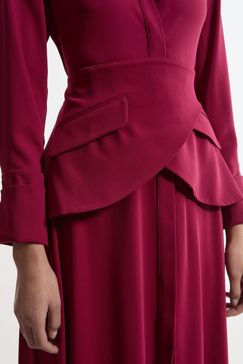 Petite Soft Tailored Belted Maxi Shirt Dress 5