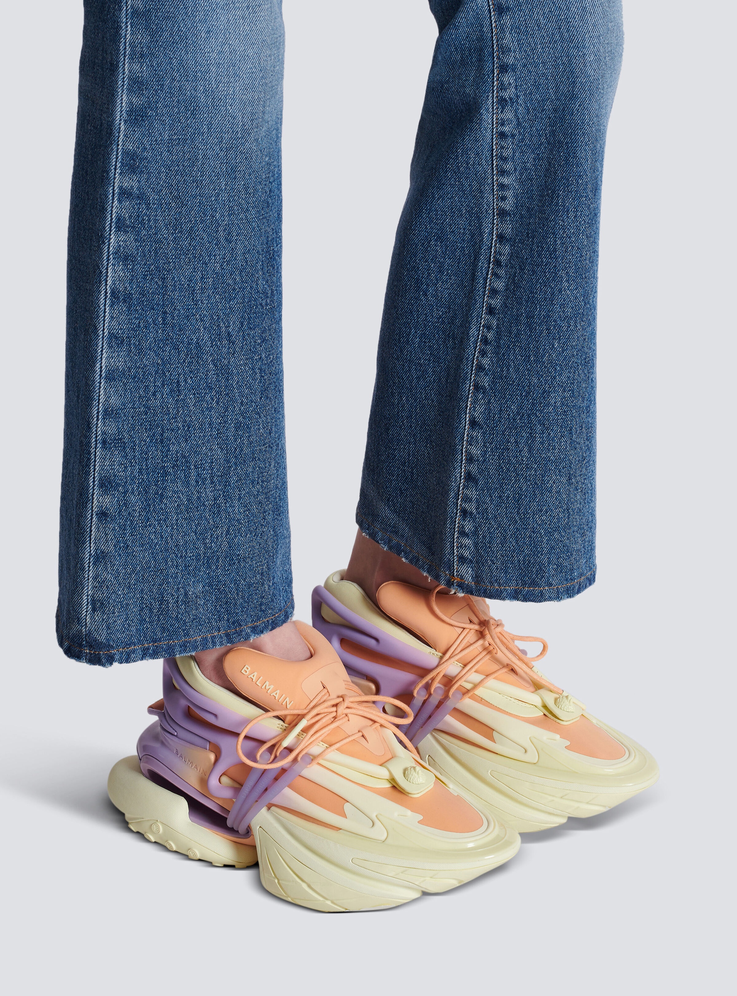 Unicorn low-top sneakers in neoprene and calfskin - 9