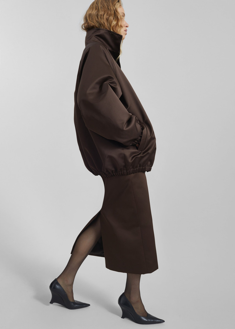 Alrose Satin Midi Skirt - Brown 4