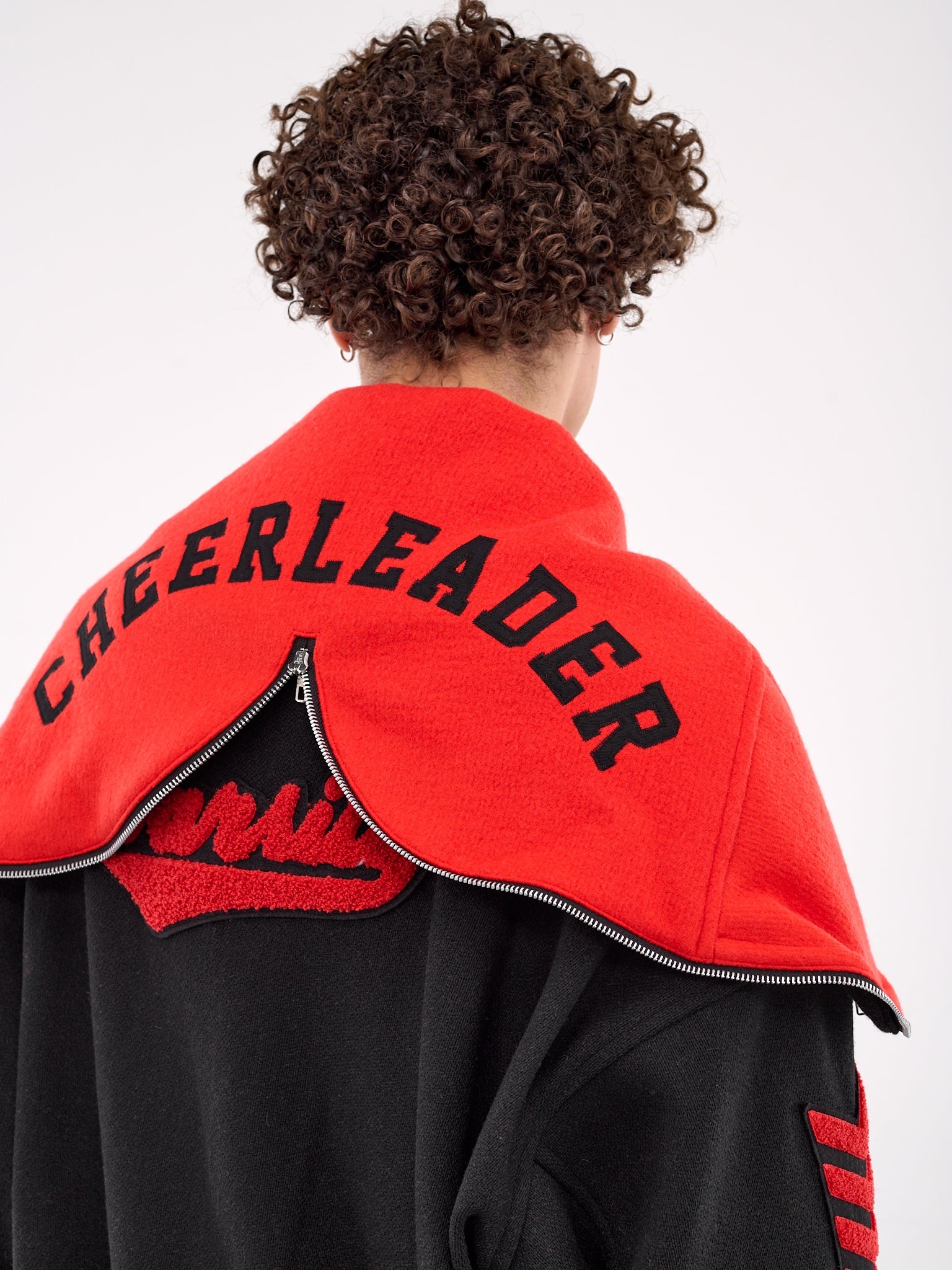 Petal Mouth Hooded Varsity Jacket - 5