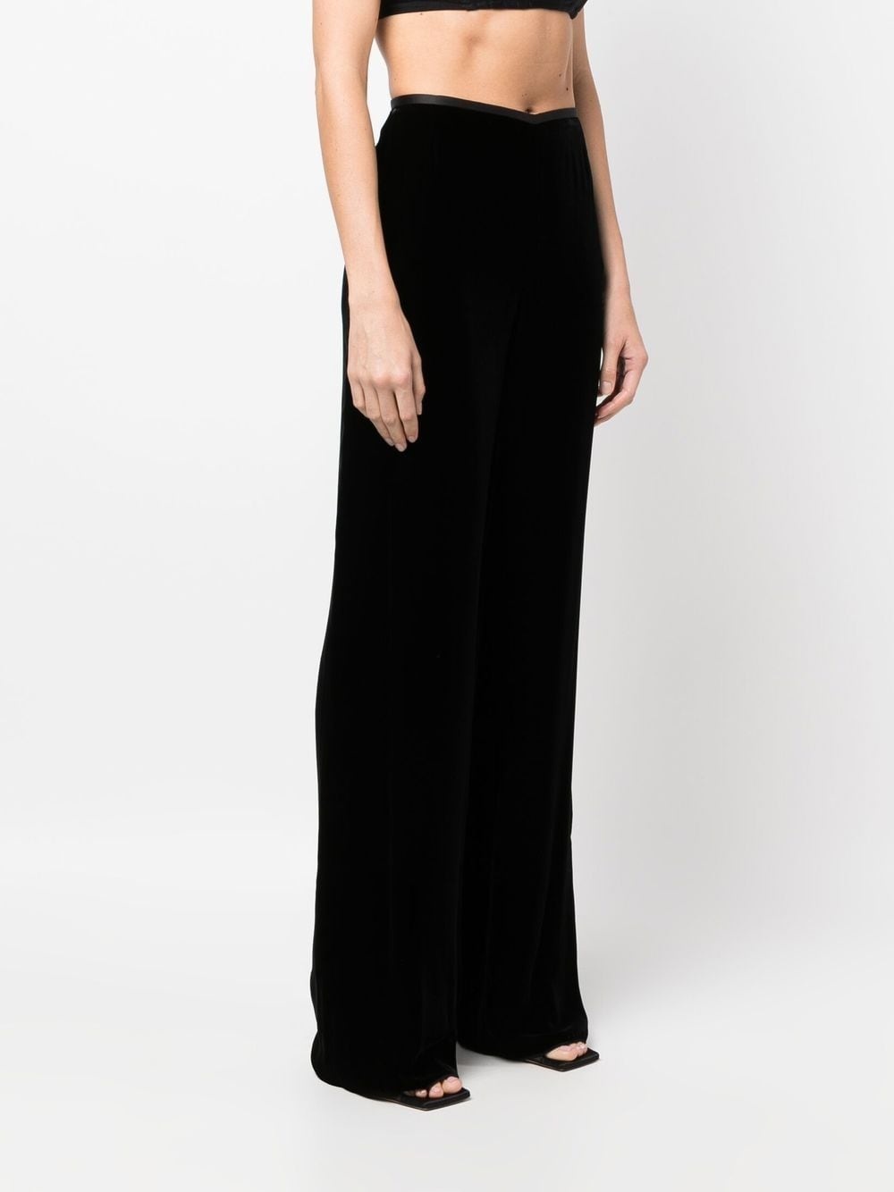 elasticated straight-leg trousers - 3