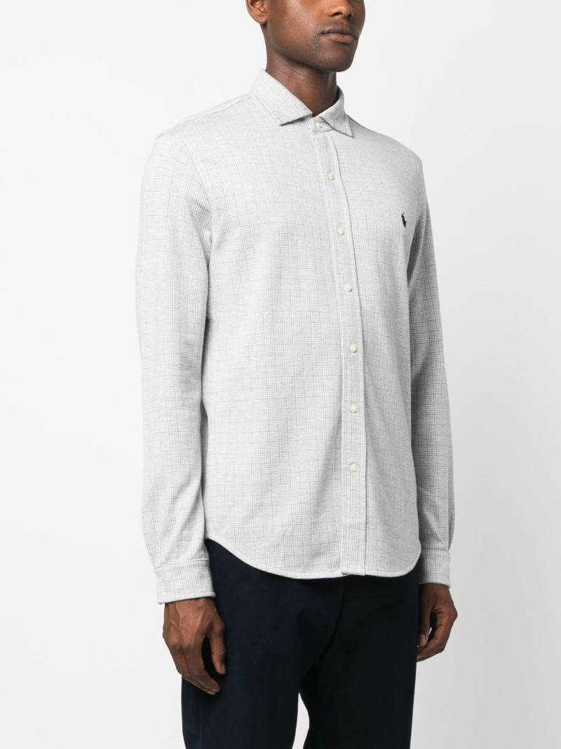 logo-embroidered cotton shirt 3