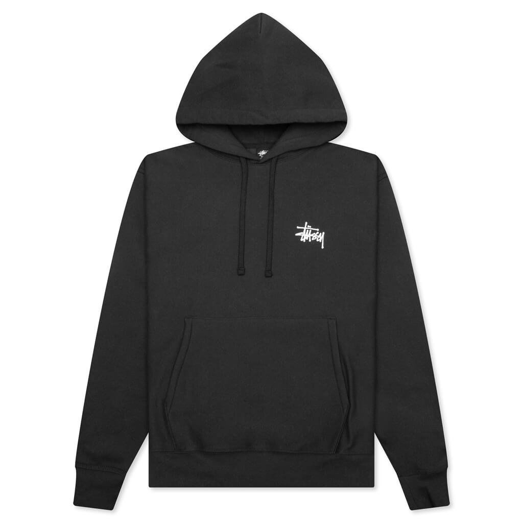 BASIC STUSSY HOODIE - BLACK - 1