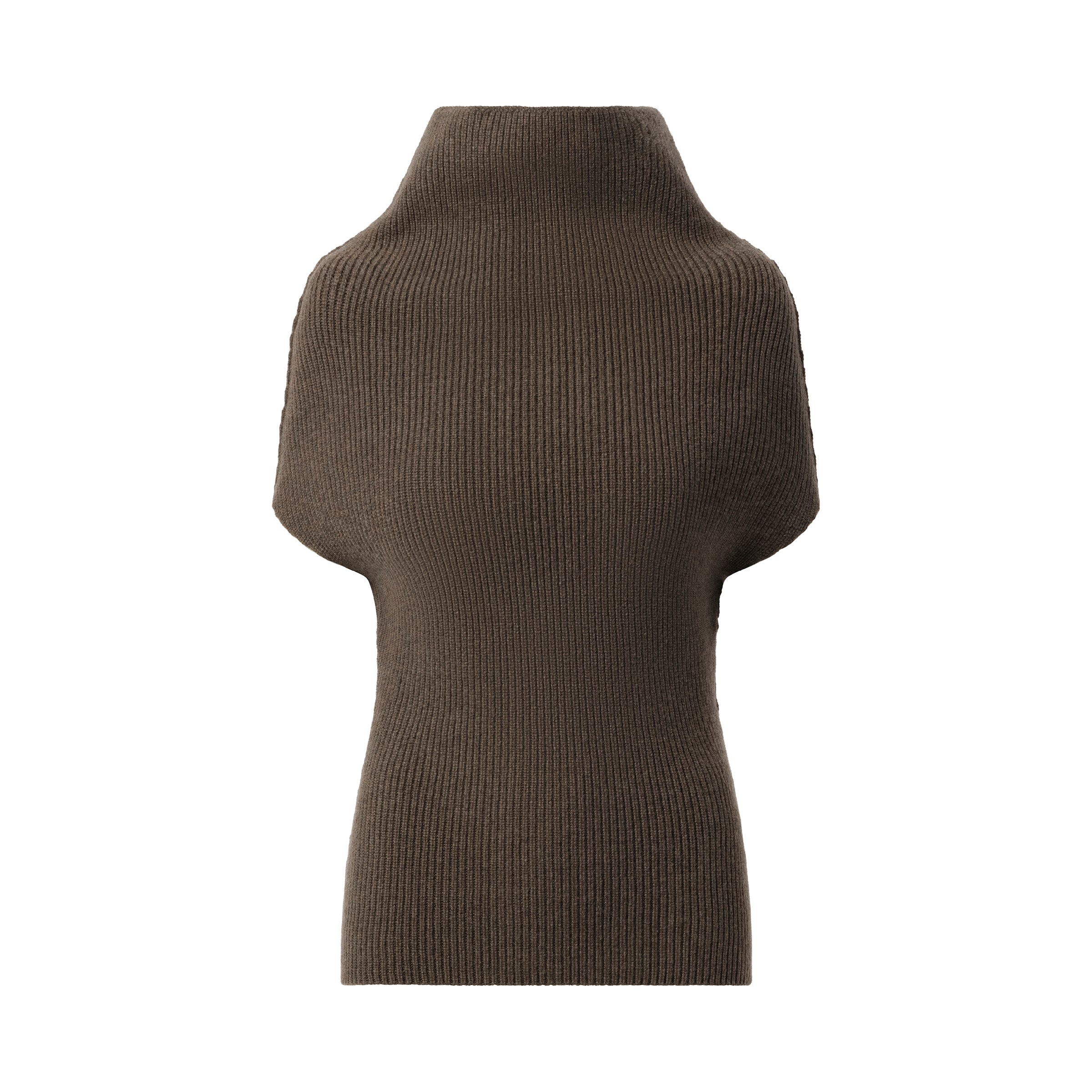 Sleeveless Crater Knit Sweater in Dust - 2