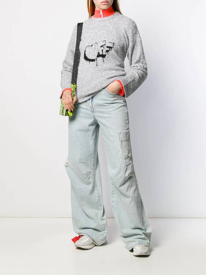 Off-White Off crew neck jumper outlook