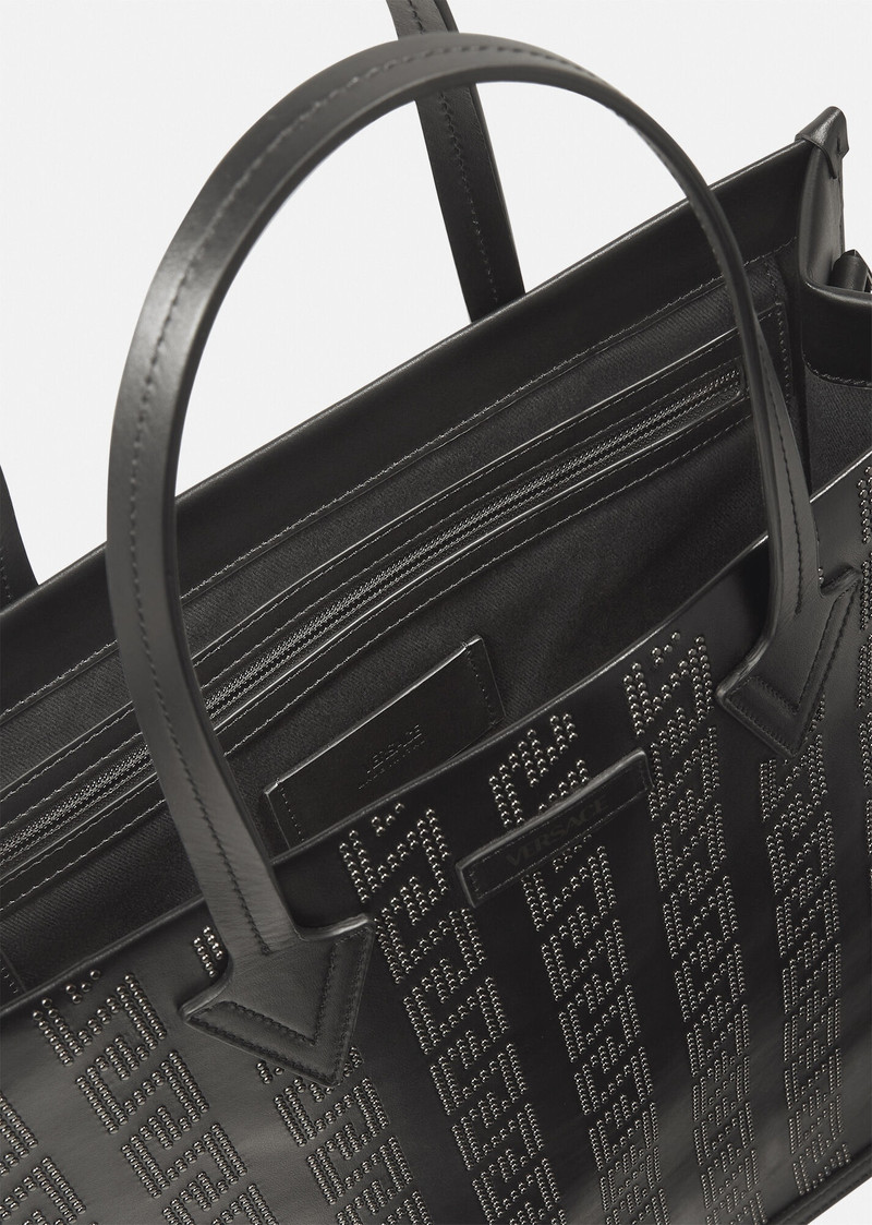Studded Greca Tote Bag 4