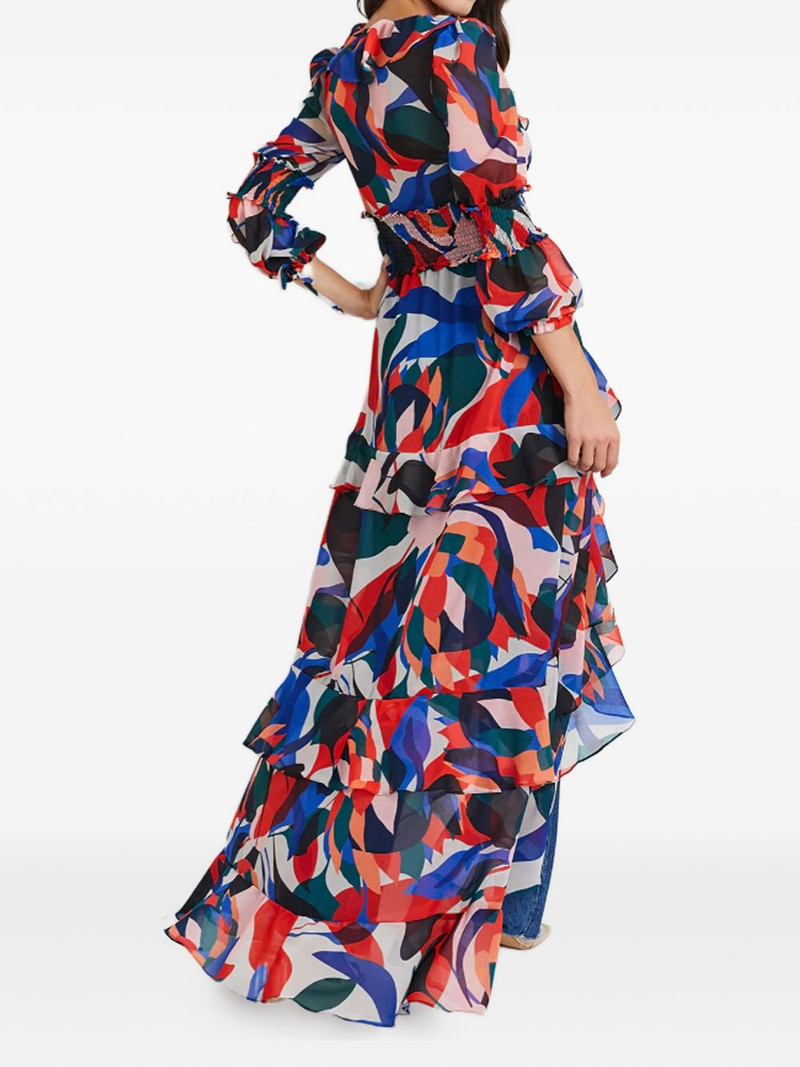 ruffled-printed asymetric dress 3