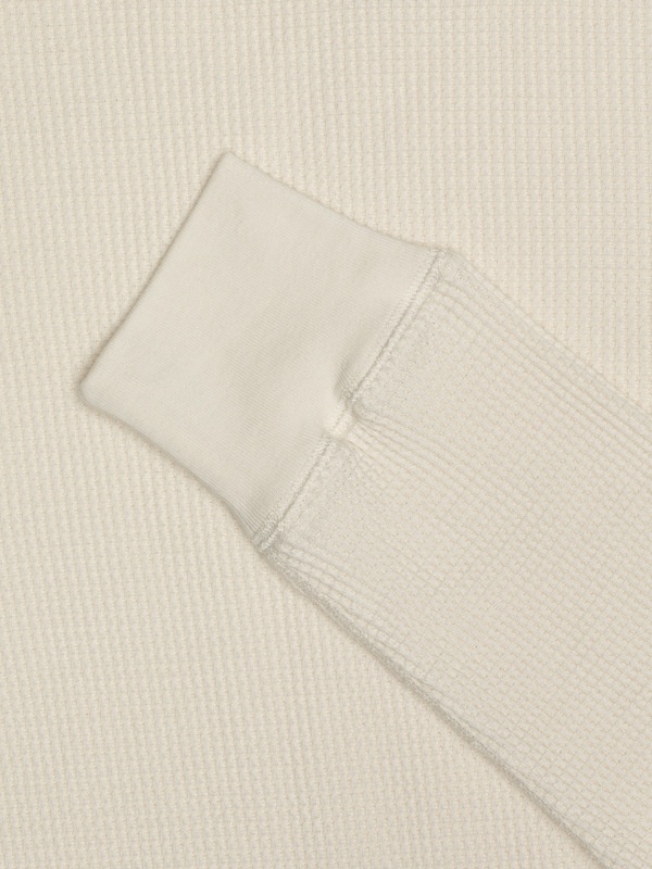 Long Sleeve Waffle T-Shirt Ecru - 4