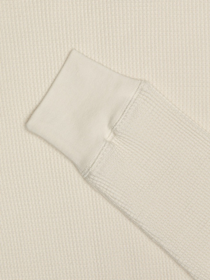 Long Sleeve Waffle T-Shirt Ecru 4