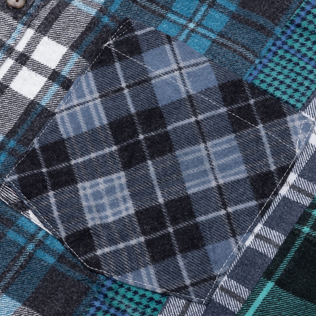 7 CUTS WIDE FLANNEL SHIRT - ASSORTED - 4