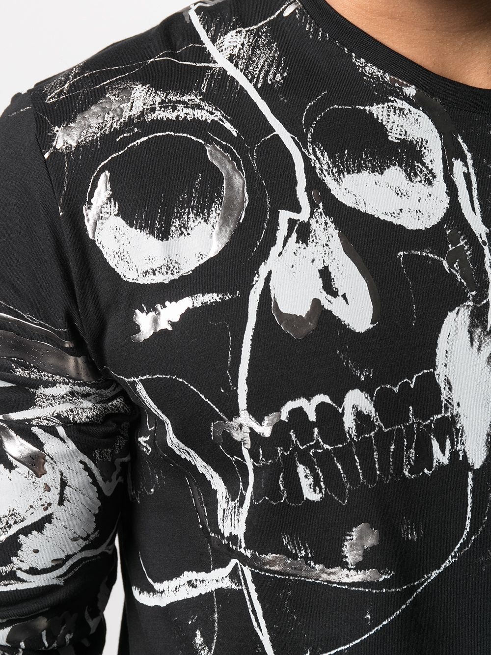 skull print T-shirt - 5