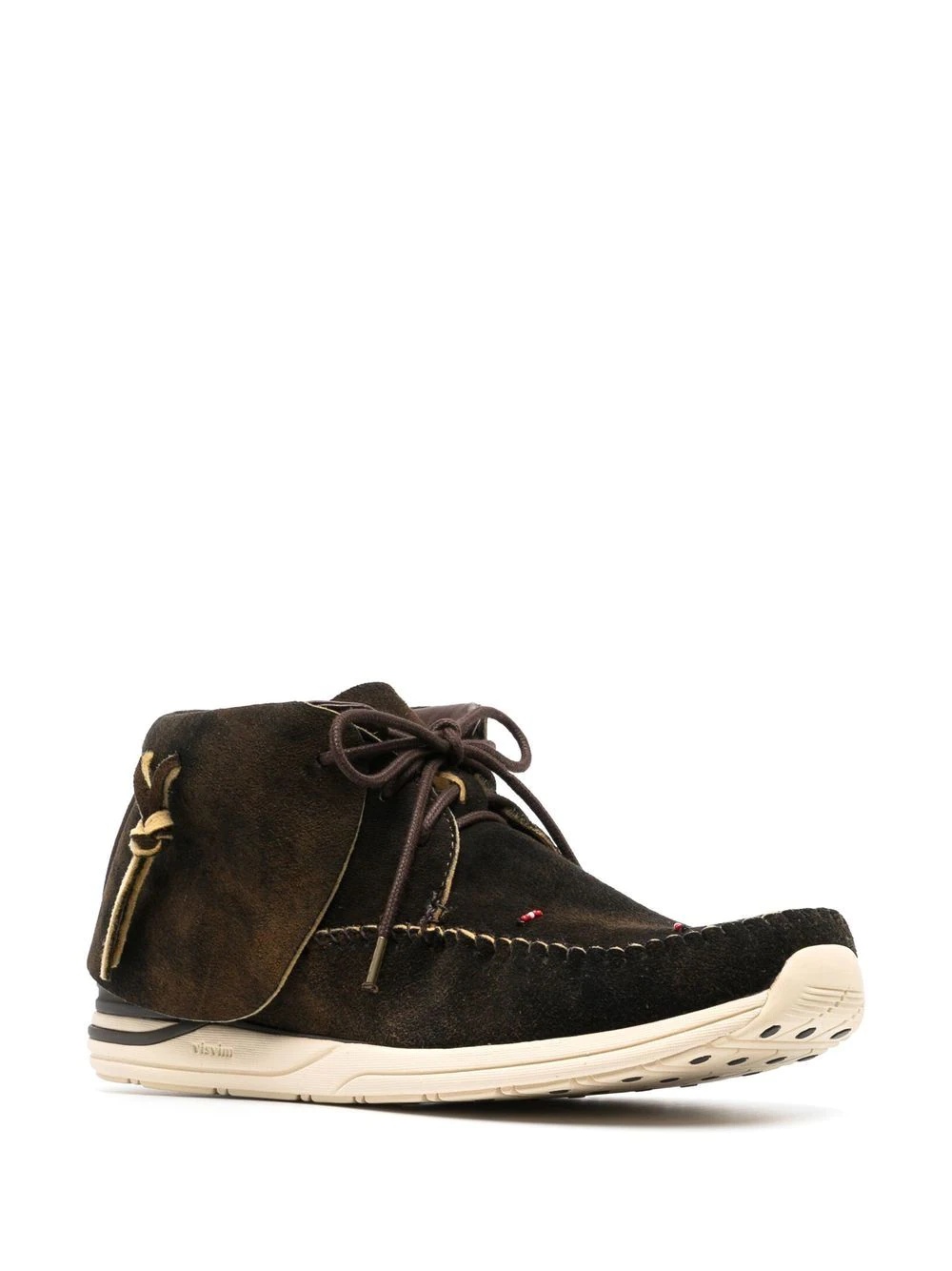 lace-up fringed sneakers - 2