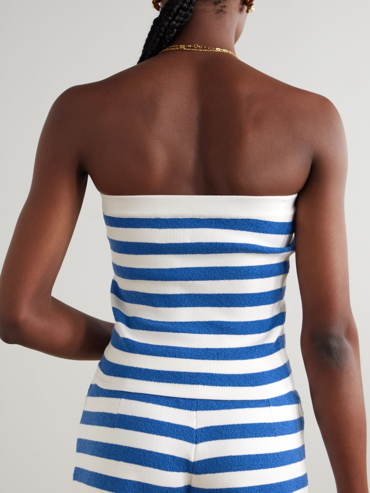 Ari cropped striped knitted top Multi - 3