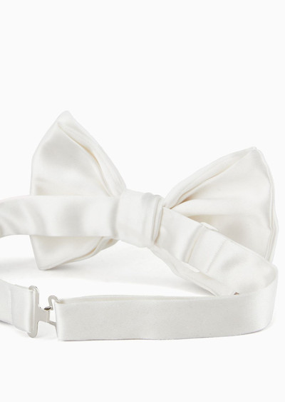 GIORGIO ARMANI Large, pure silk knotted bow tie outlook