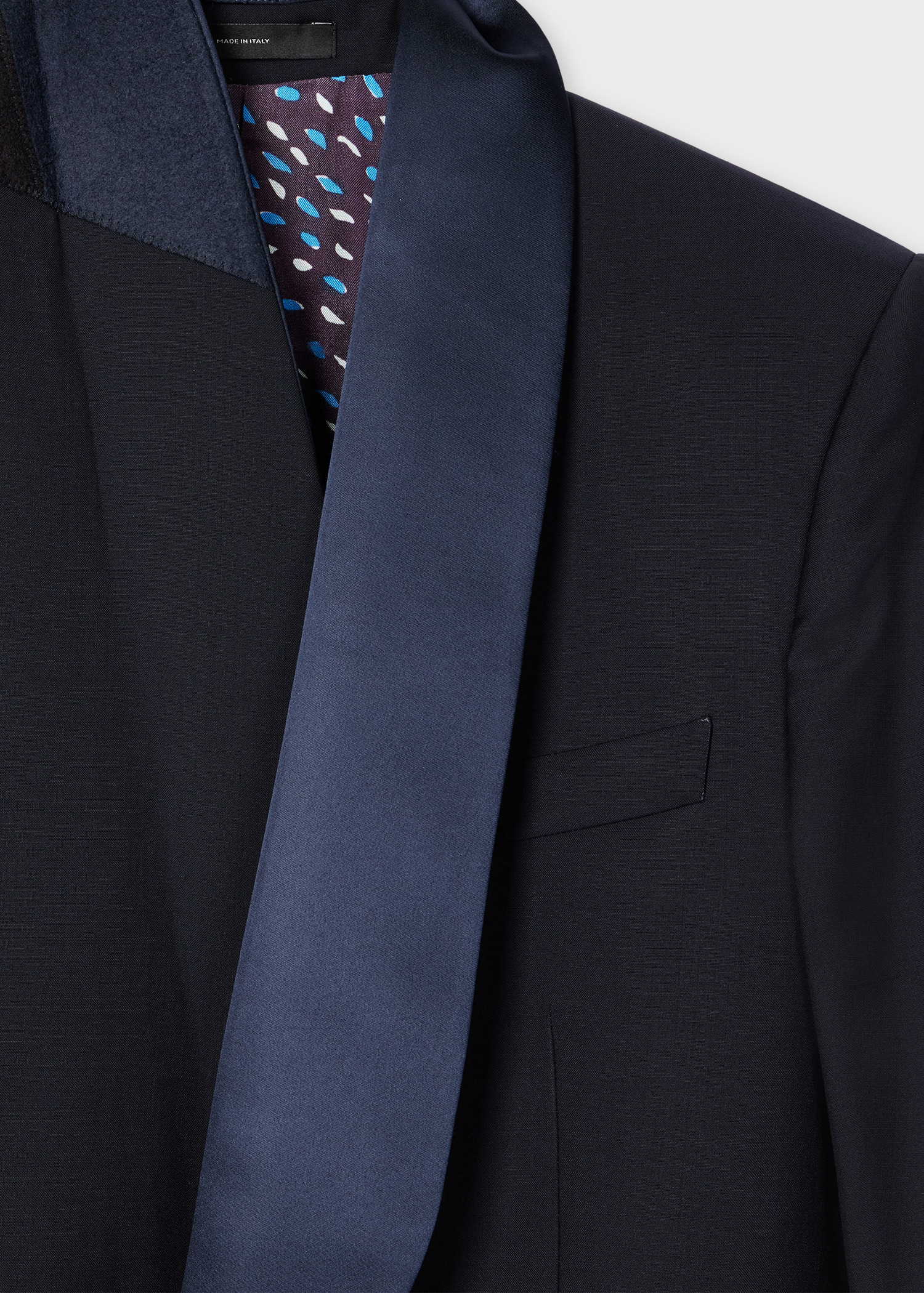 Navy Wool-Mohair Evening Blazer - 2