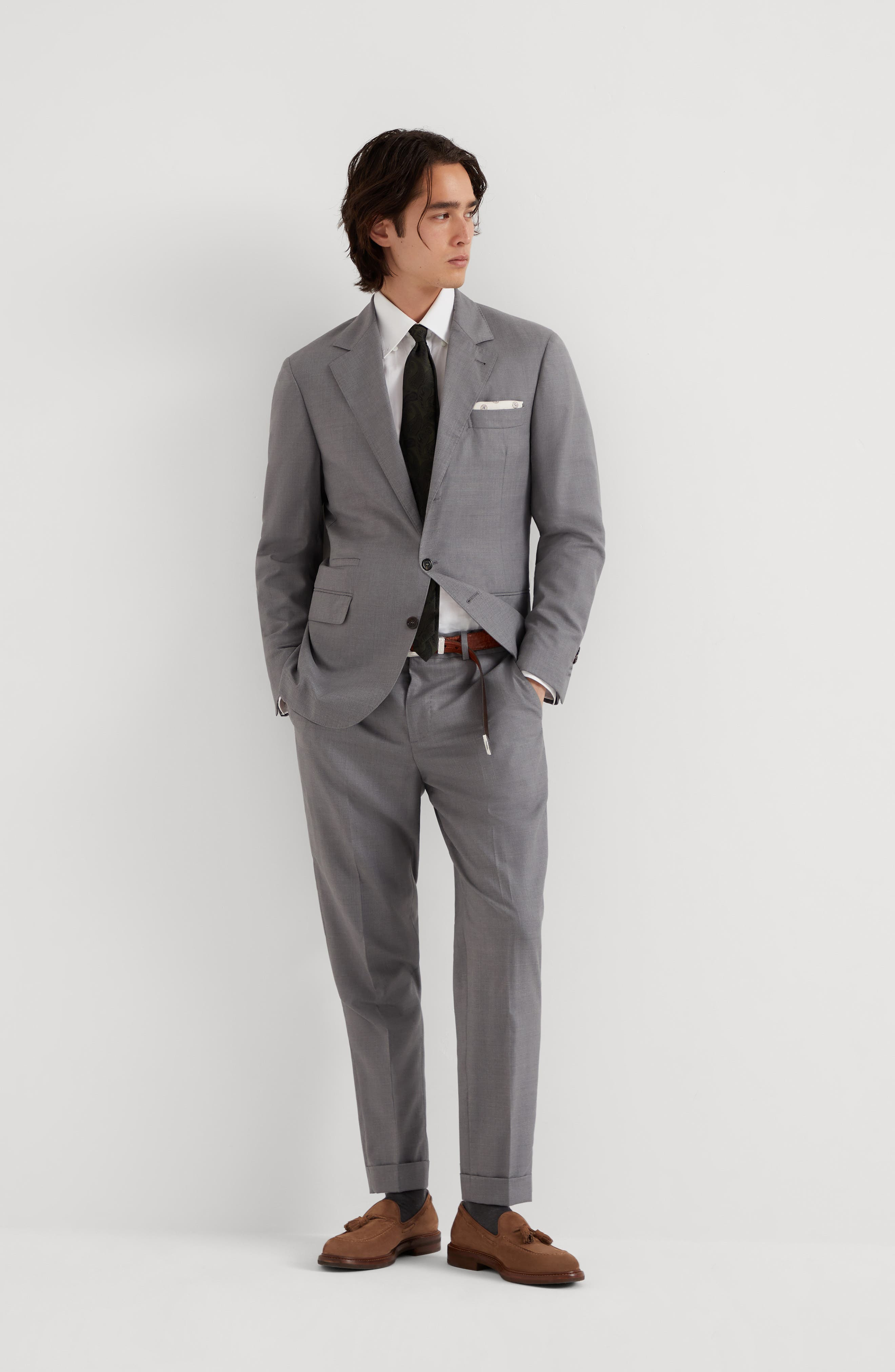 Brunello Cucinelli Hopsack blazer in Grey at Nordstrom - 6