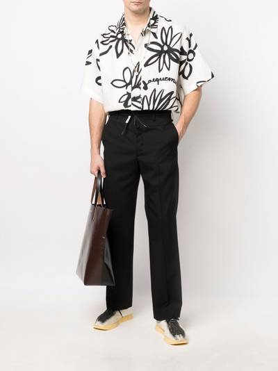 Marni drawstring straight trousers outlook