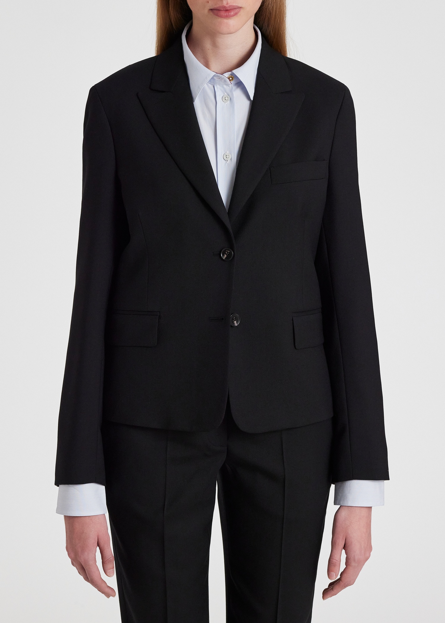 Women's Black Cropped 'A Suit To Travel In' Wool Blazer - 2