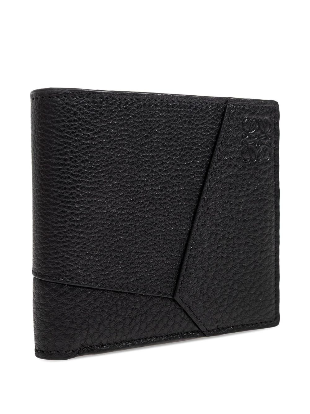 embossed-logo panelled leather wallet - 4