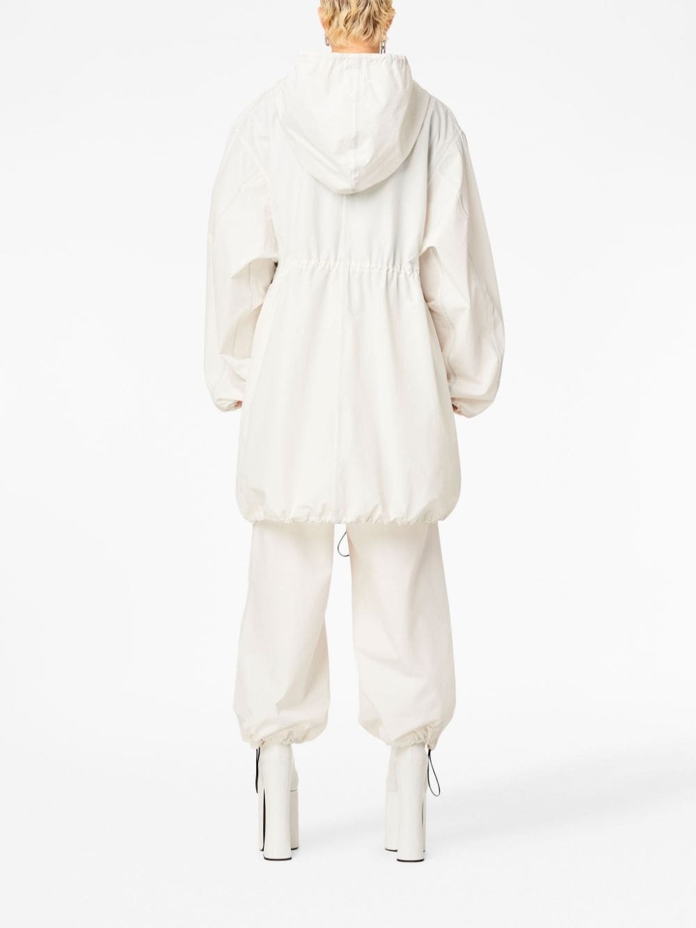 Balloon drawstring-fastening parka - 4