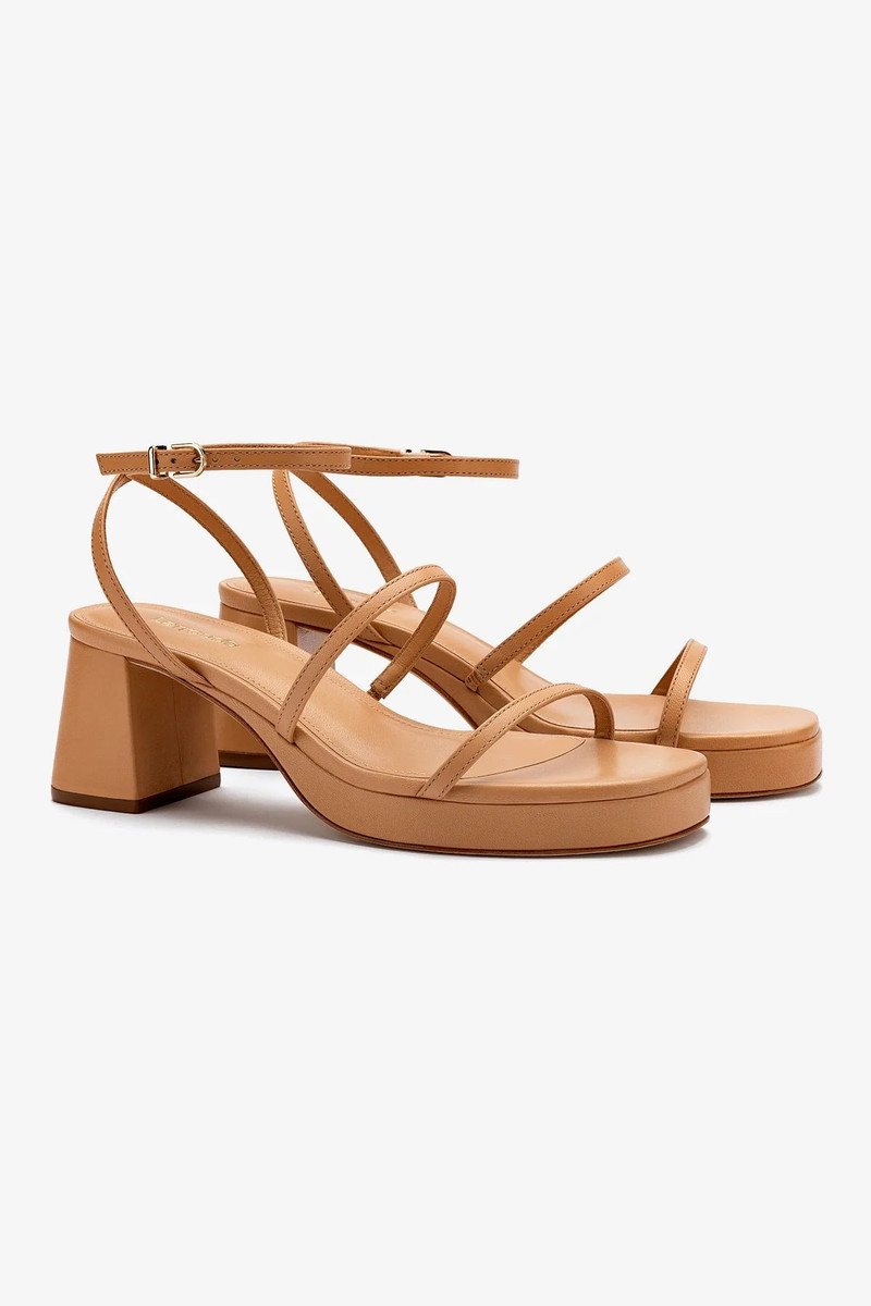 Larroudé Gio Sandal In Tan Leather outlook