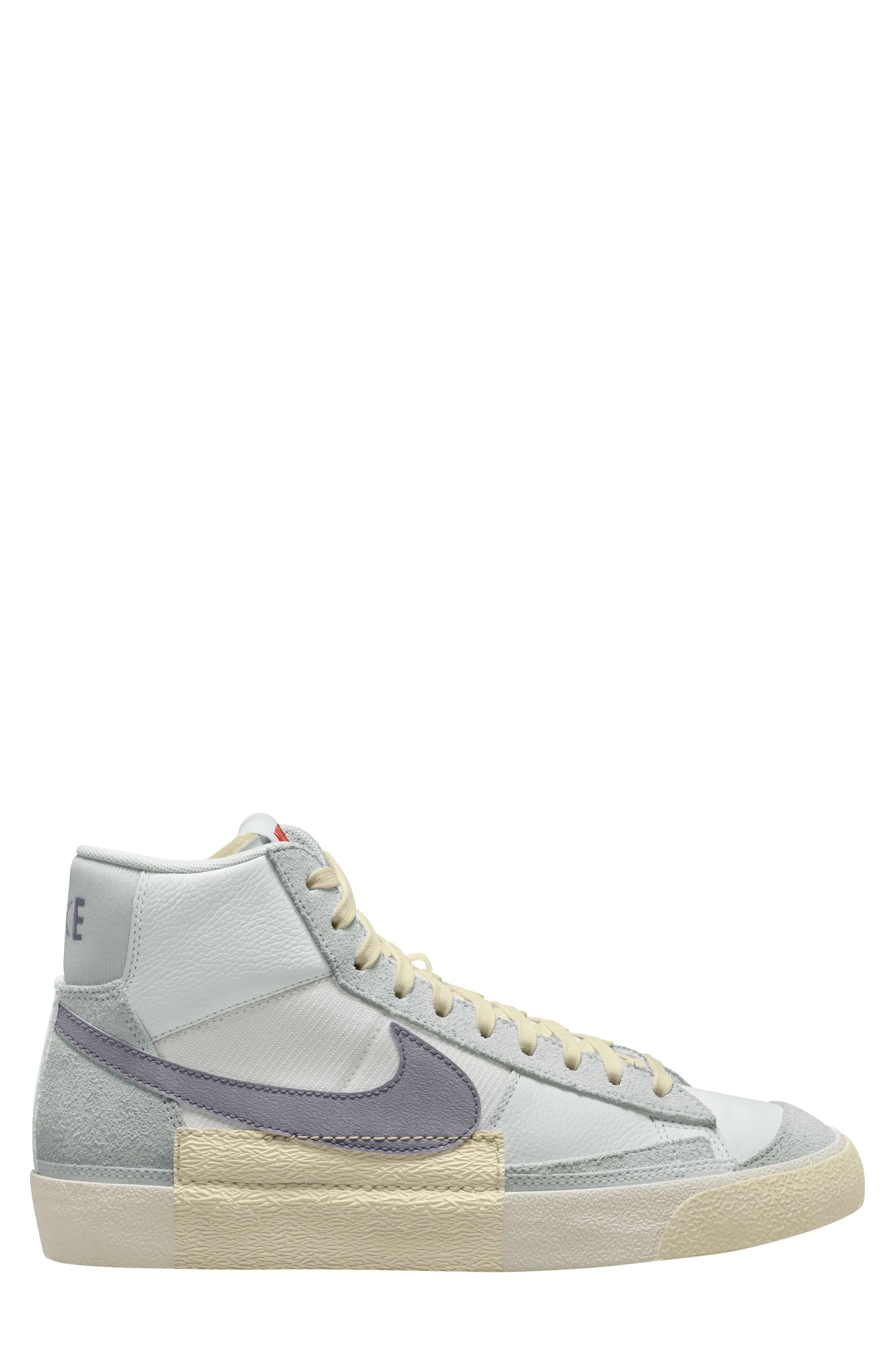 Blazer Mid Pro Club Sneaker in White/Cement Grey/Platinum - 1